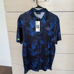 Tatar golf Rosewood baha mar Men's Blue Patterned Shirt medium nwt